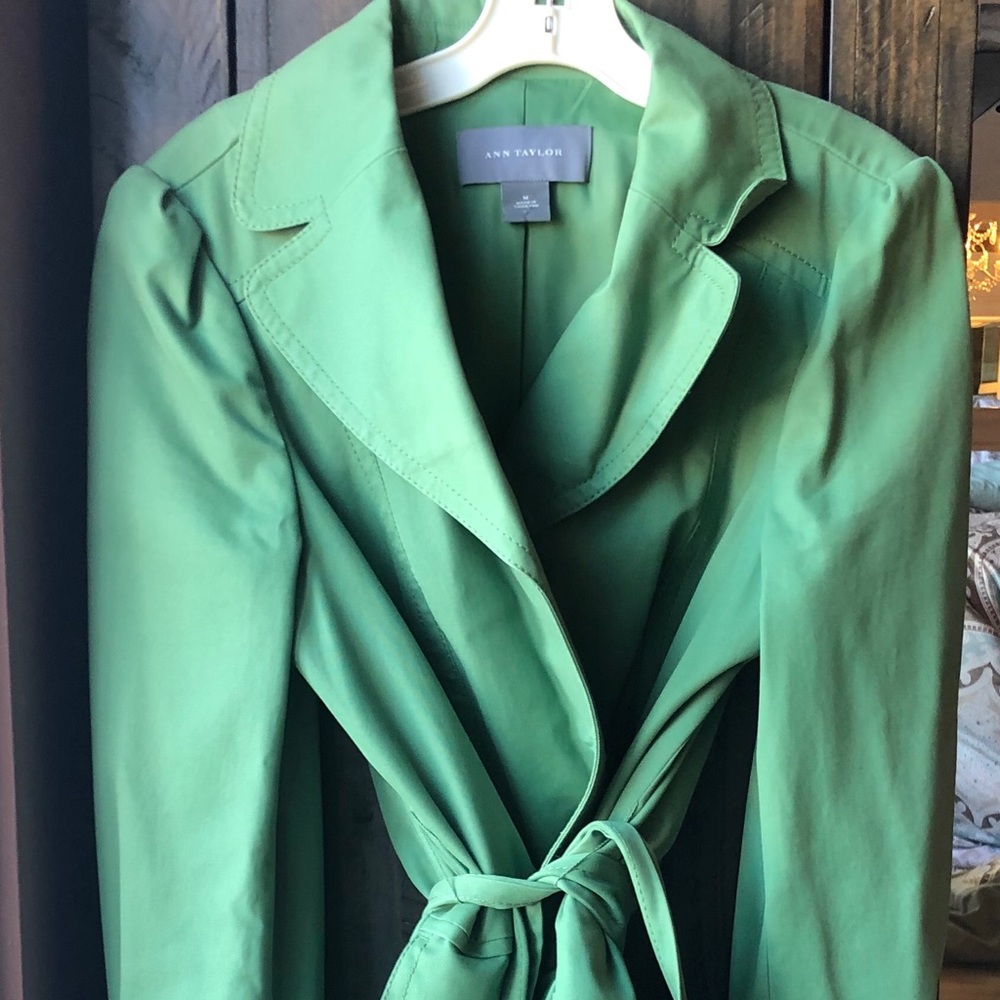 Ann Taylor green coat.